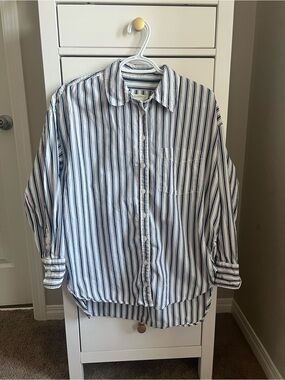 Anthropologie Maeve Long Sleeve Oversized Button Down Shirt